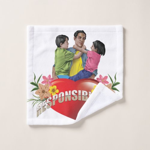Responsible Father Endless Love Wash Cloth