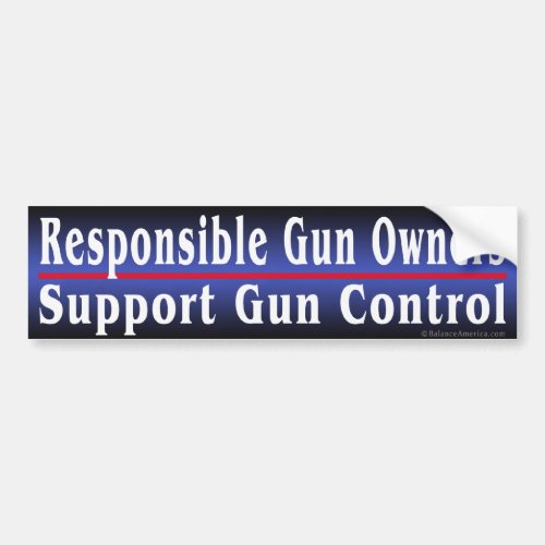 Responsible Gun Owners Bumper Sticker