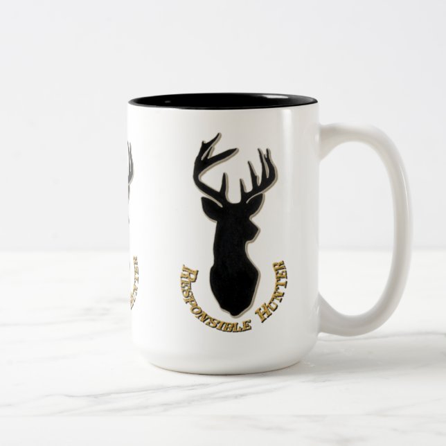 Responsible Hunter Deer Pattern  Mug (Right)