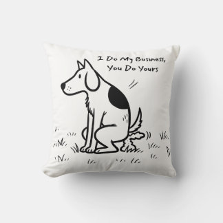 Responsible Pet Owner Dog Waste Reminder Throw Pillow