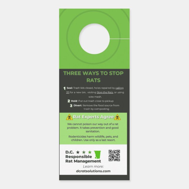 Responsible Rat Management Door Hangers (Back)