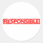 Responsible Stamp Classic Round Sticker