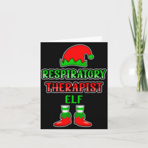Resratory Therast Elf Resratory Therapy Christmas Card
