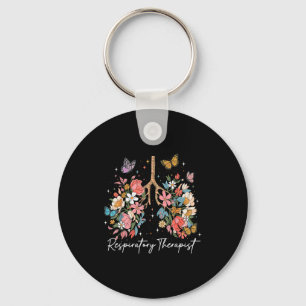 Resratory Therast Therapy Lung Happy Easter Day Fl Keychain
