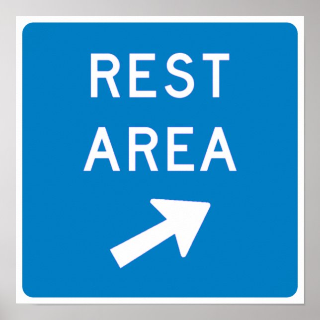 Rest Area Highway Sign (Front)