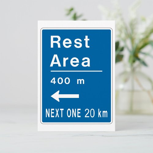 Rest Area Road Sign Invitations