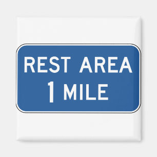 Rest Area Road Sign Magnet