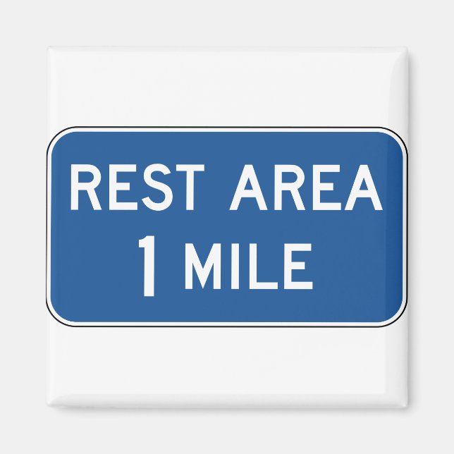 Rest Area Road Sign Magnet (Front)
