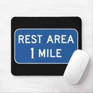 Rest Area Road Sign Mouse Pad