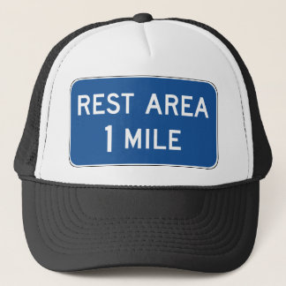 Rest Area Road Sign Trucker Hat