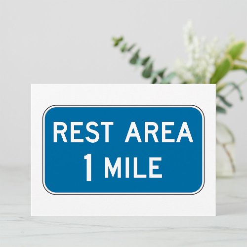 Rest Area Sign Invitations