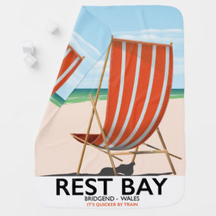 Rest Bay Bridge End Wales Baby Blanket