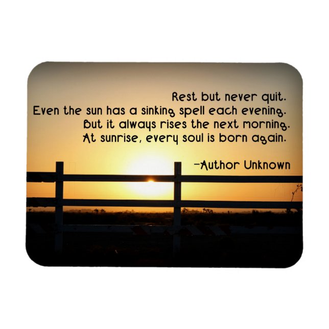 Rest But Never Quit Magnet (Horizontal)