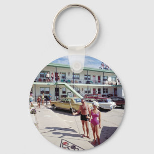 Rest Cove Motel in the 1960's Keychain