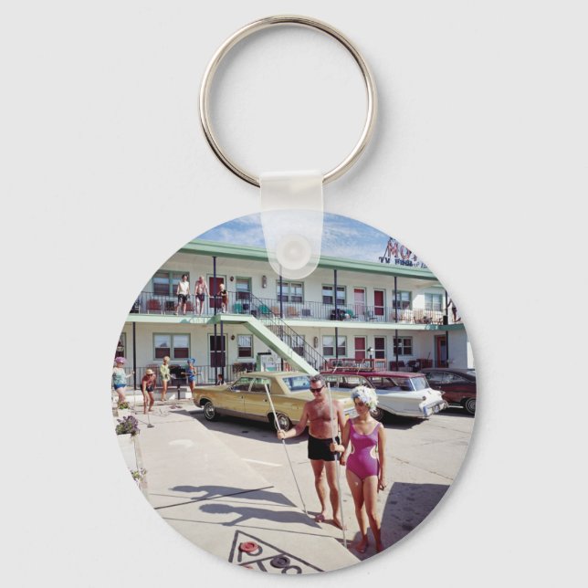 Rest Cove Motel in the 1960's Keychain (Front)