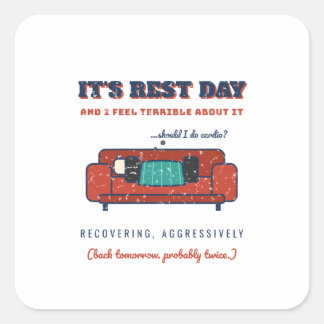 Rest Day Guilt Funny Gym Sticker