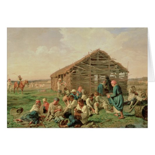 Rest during Haying, 1861 Cards (Front Horizontal)