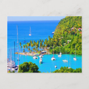 Rest for future success caribbean saint lucia postcard