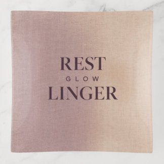 Rest Glow Linger Modern Trinket Tray