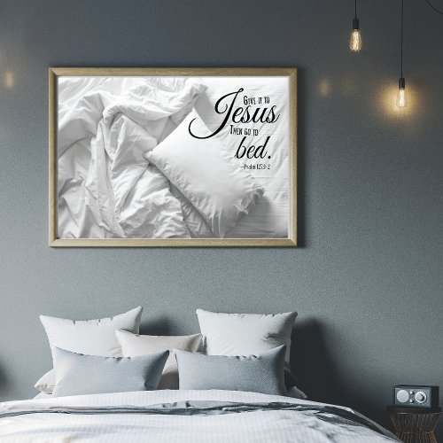 REST IN JESUS Christian Inspirational Faith Quote Poster