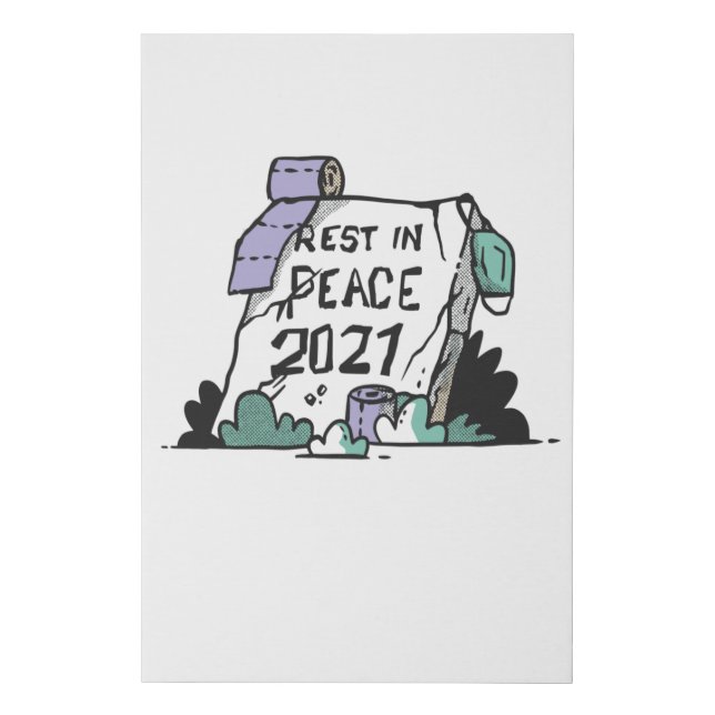Rest in Peace 2021 Faux Canvas Print (Front)