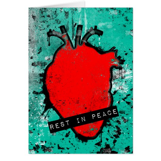rest in peace emo heart cards (Front)