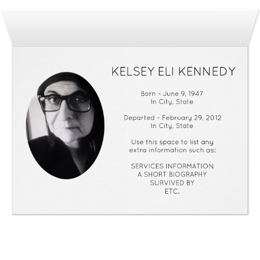 rest in peace funeral card (Inside Horizontal (Bottom))