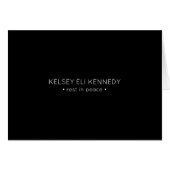 rest in peace funeral card (Front Horizontal)