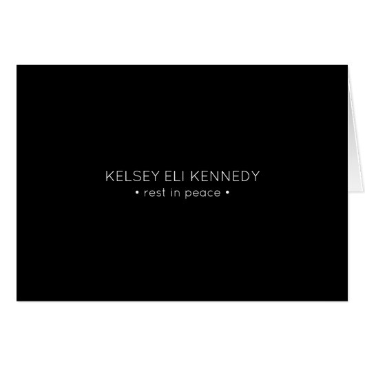 rest in peace funeral card (Front Horizontal)
