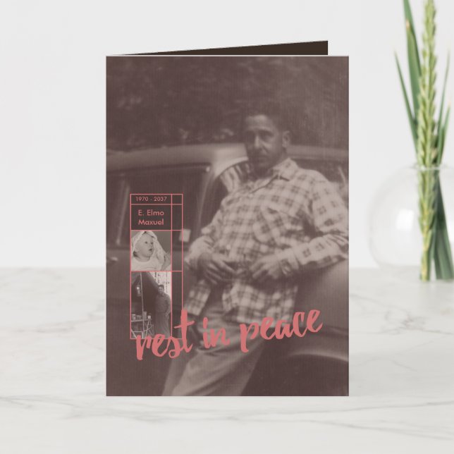 rest in peace funeral invitations (Front)