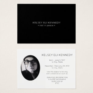 rest in peace funeral prayer card