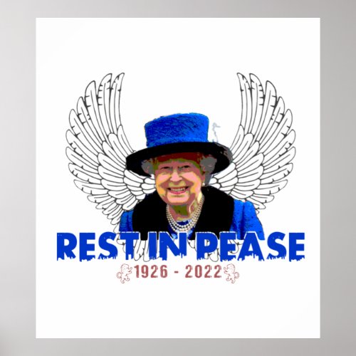 Rest in peace Great Queen Elisabeth II Rip Poster