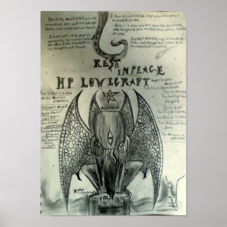 Rest in Peace H.P. Lovecraft Poster