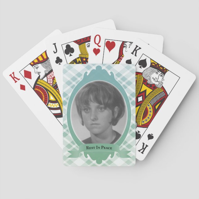 rest in peace memorial gift poker cards (Back)