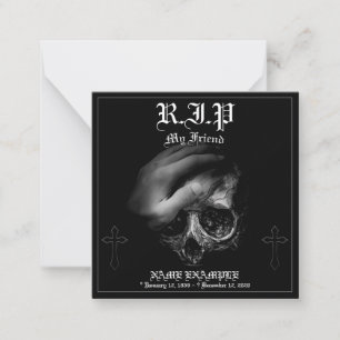 Rest in Peace my Friend Note Card
