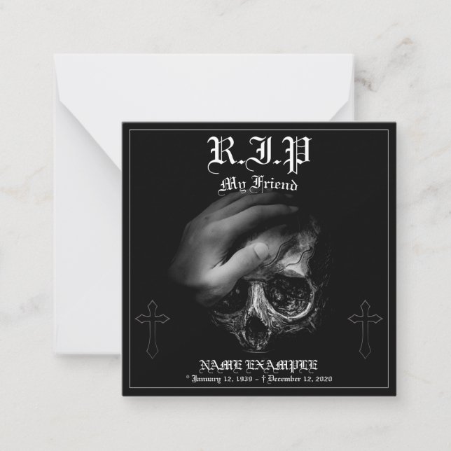 Rest in Peace my Friend Note Card (Front)