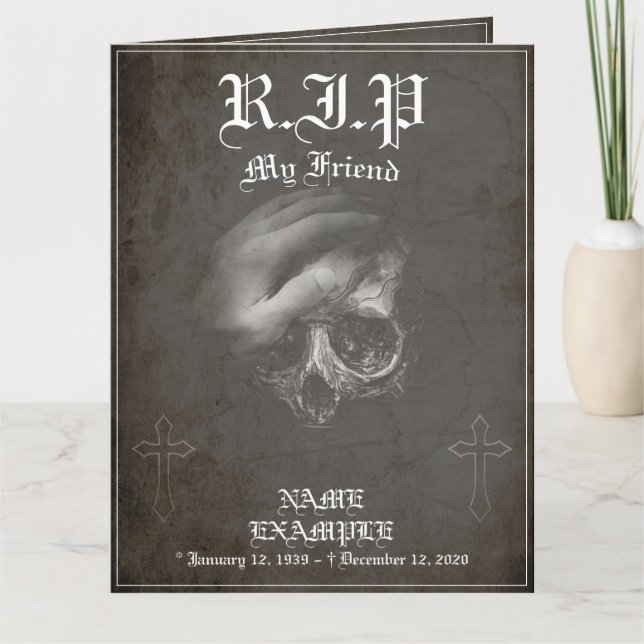 Rest in Peace my Friend - vintage Card (Front)