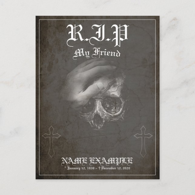 Rest in Peace my Friend - vintage Holiday Postcard (Front)