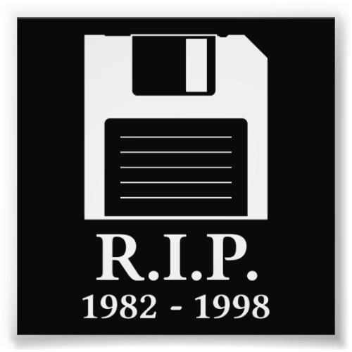 Rest in Peace RIP Floppy Disk Photo Print