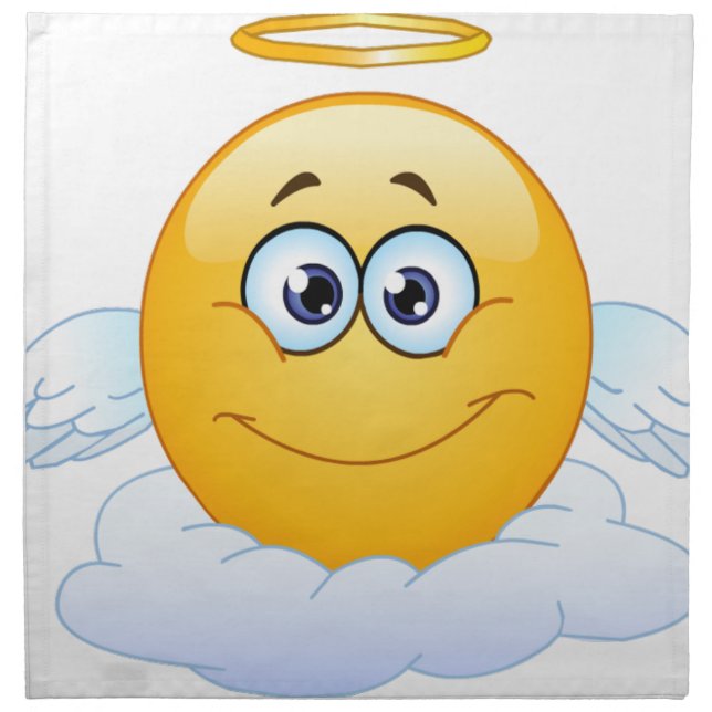 Rest in Peace RIP Heaven Angel Emoji Napkin (Front)