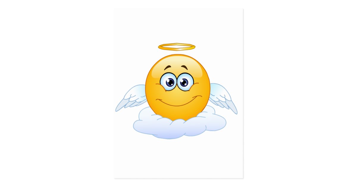 Rest in Peace RIP Heaven Angel Emoji Postcard