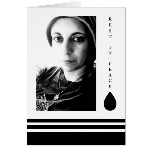 rest in peace tear drop cards (Front)