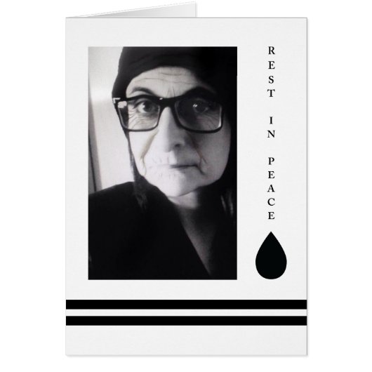 rest in peace tear drop cards (Front)