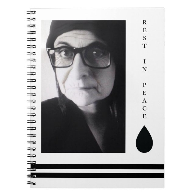 rest in peace tear drop notebook (Front)