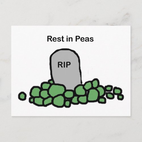 Rest in Peas Postcard