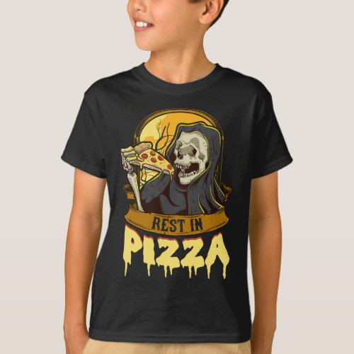 Rest in Pizza Funny Halloween Pizza Gift T_Shirt
