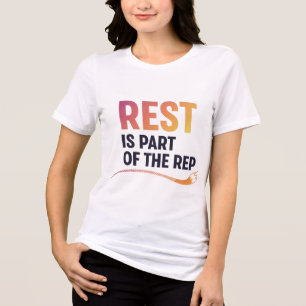 Rest Is Part of the Rep – Gradient Fox Tail Tri-Blend Shirt