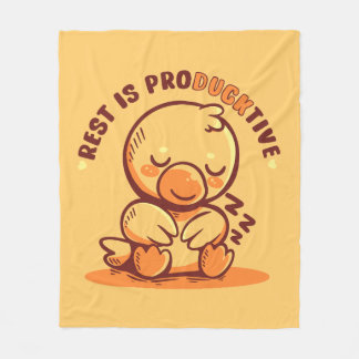 Rest is Producktive Fleece Blanket