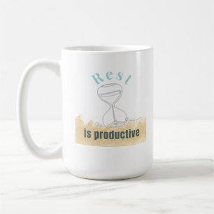 Rest Is Productive – Mental Health Awareness Minim Coffee Mug