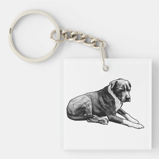 Rest Mark, Comic Accent Keychain (Front)